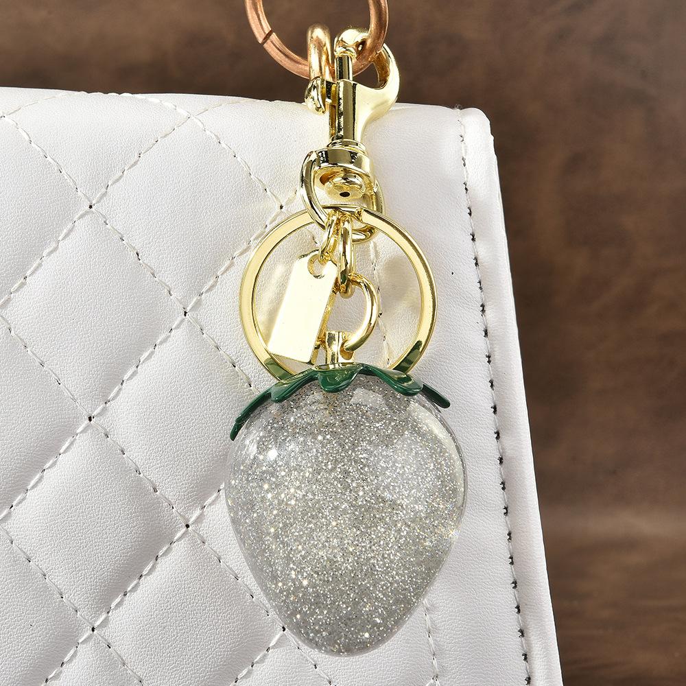 Sell Multi-Colored Strawberry Fruit Bag Pendant Cherries Keychain Handbag Accessories Creative Pendant Pendant