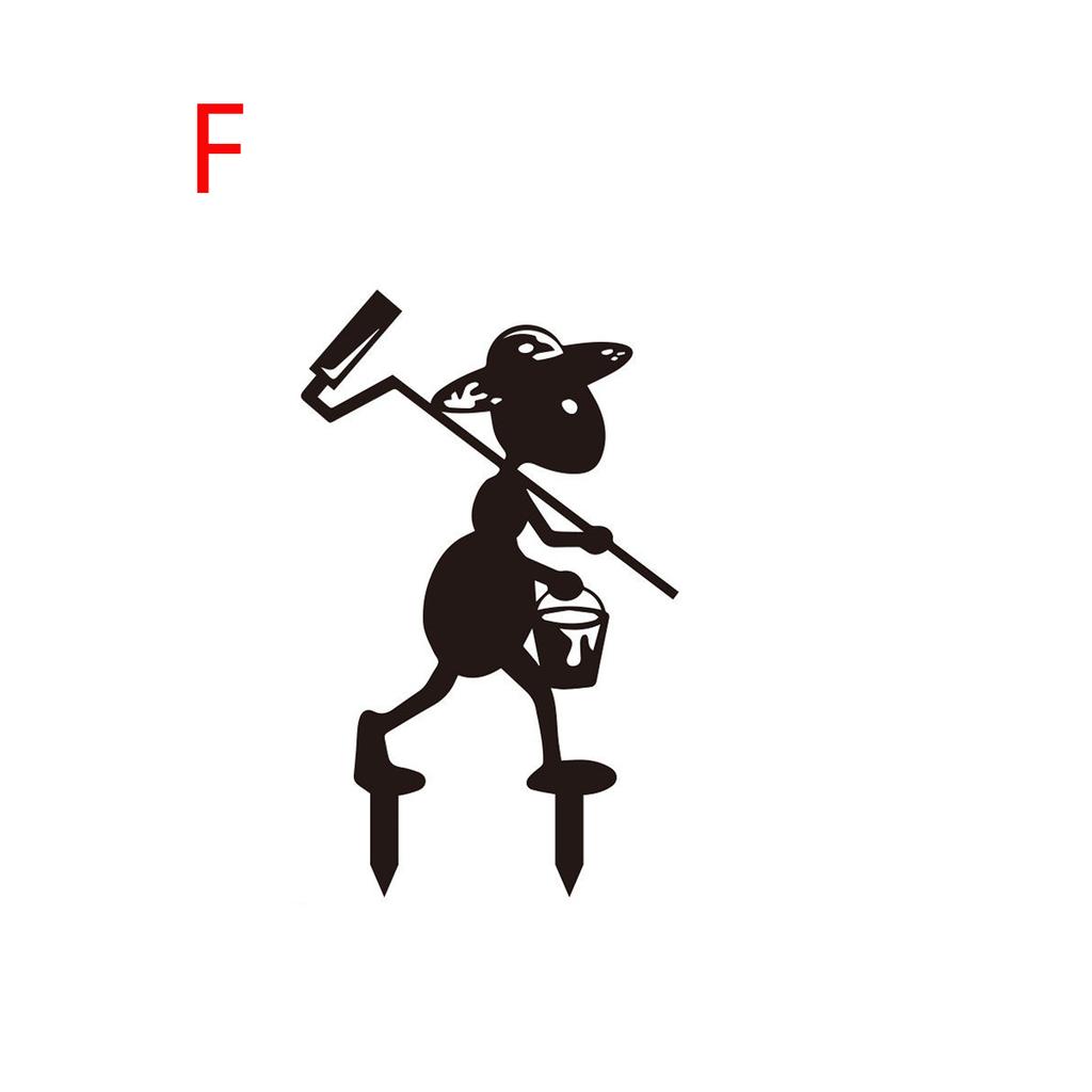 Metal Ant Gardening Ornaments Yard Metal Art Backyard Lawn Stakes Decorative Ant Garden Decorative Ground Plugs