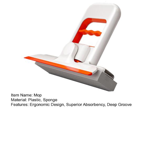 Desktop Mop Mini Folding Table Mop with One-Handed Squeeze Handle Replaceable Cotton Head Deep Groove Absorption Household Cleaning Mop