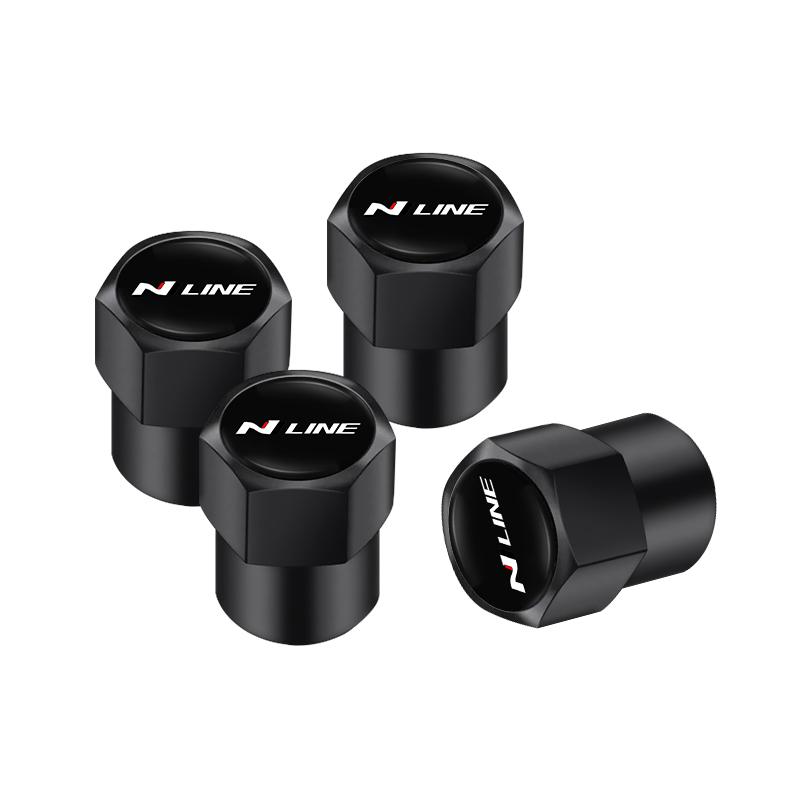 4Pcs Aluminum Alloy Car Wheel Valve Caps Dustproof Cap Accessories For Hyundai Elantra Sonata Genesis Tucson Getz Ioniq IX35 I20 YY67