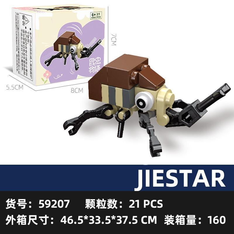 Sada figurek hmyzu a zvířat Mini stavebnice Hračka k sestavení 3D konstruktor Mikro kostičky Hračka pro děti Chlapce 9 až 12 let Dárek