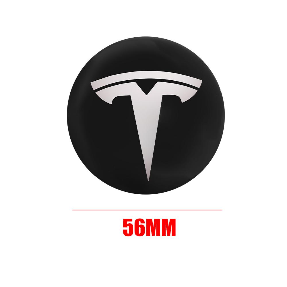 4Pcs Car Wheel Center Cover Stickers Auto Hub Cap For Tesla Model 3 Model S Model X Model Y Roadster WYE Coil Launch Accessories