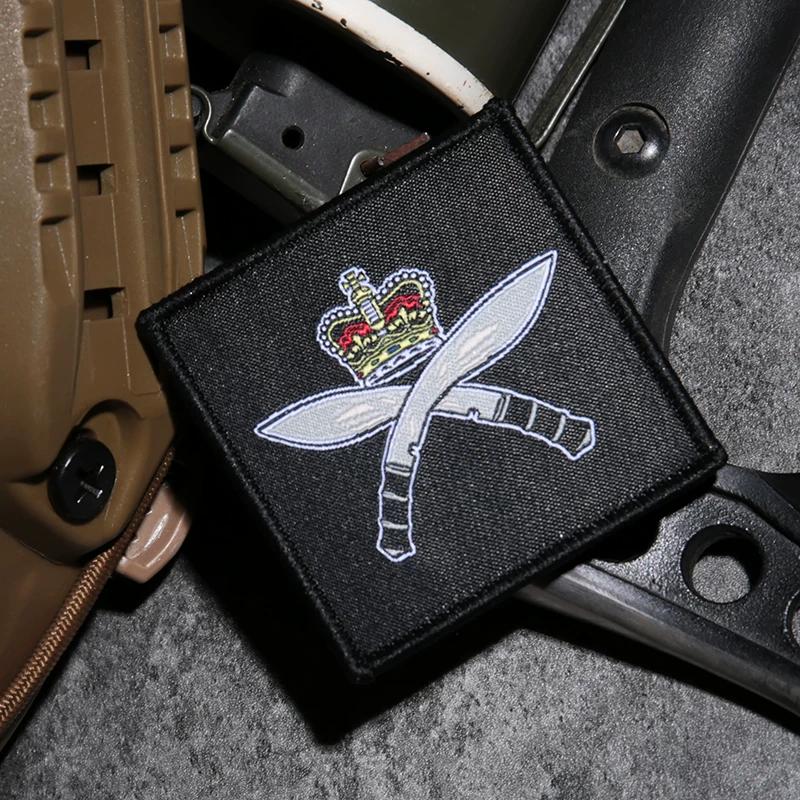 British Royal Gurkha Rifles Armband Cross Scimitar Embroidery Cloth Sticker Tactical Badge Patch Tactical Cloth Sticker