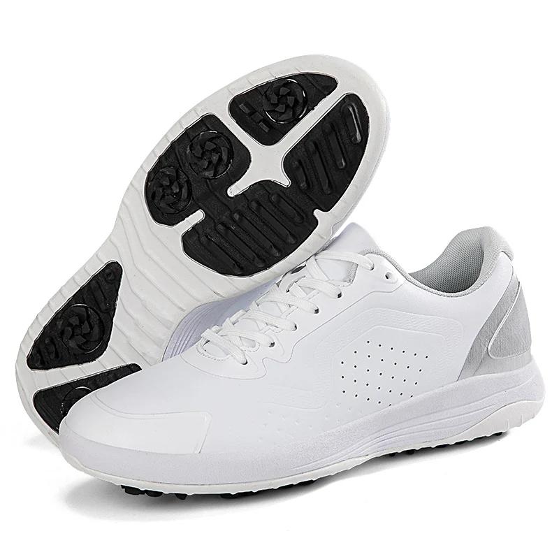 Fashionable Professional Golf Shoes for Men Quality Flat Walking Leather Sneakers Blue Black Man Golf Shoes Big Size