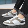 Men's Casual White Round Toe Low-Top Lightweight Sneakers for Spring and Autumn