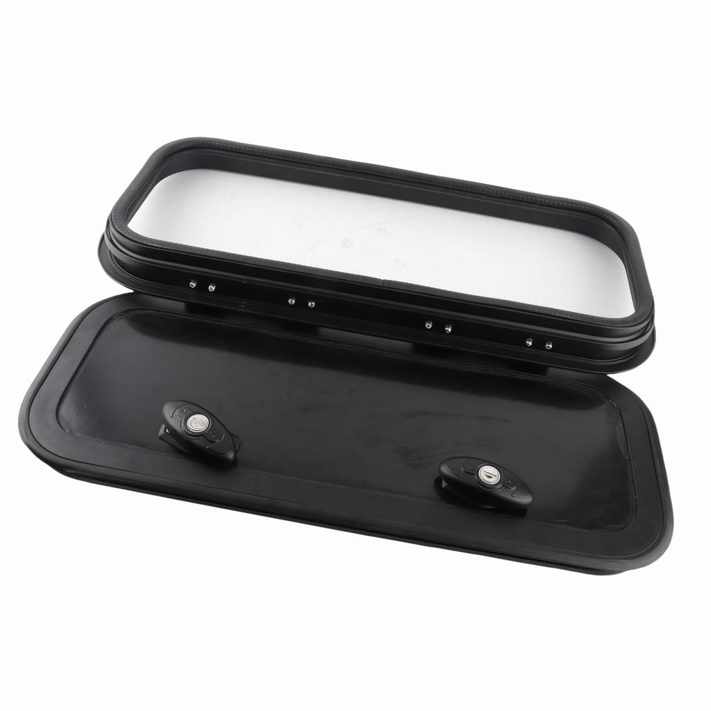 RV Storage Hatch Door with Lock 23.50x9.72in Surface Mount Aluminum Alloy RV Baggage Access Door for Motor Home Travel