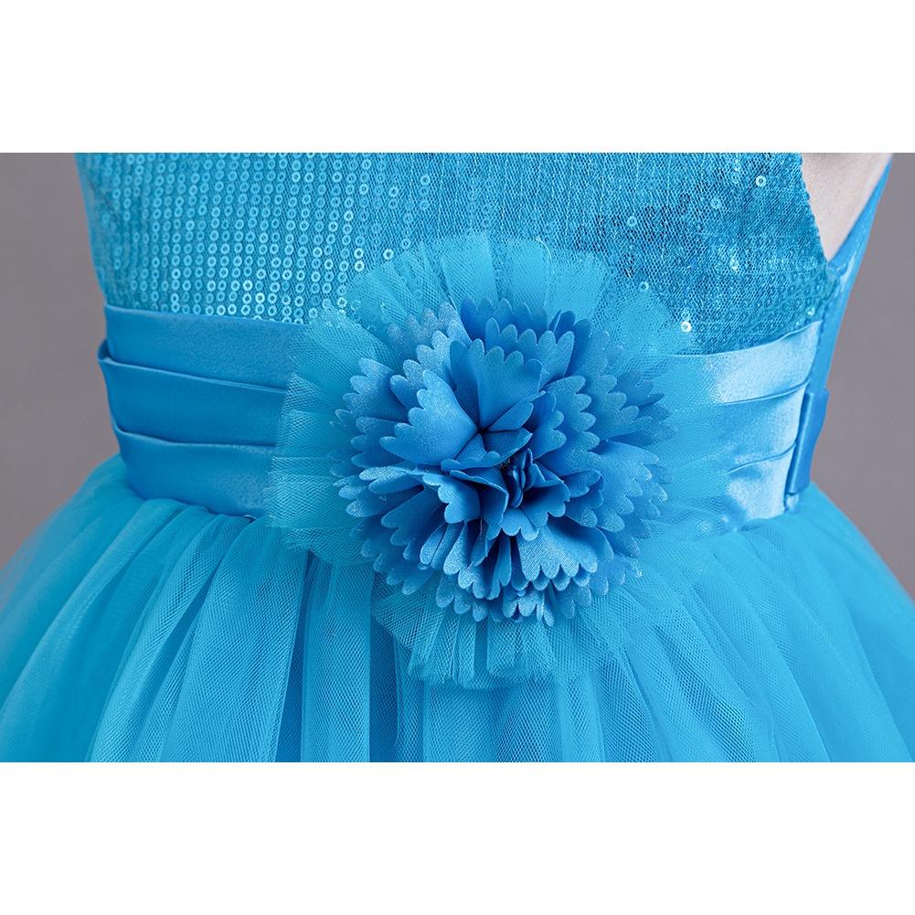 Mädchenkleid Kurzarm Pailletten Blume Puffig Prinzessin Kuchenkleid Gehen Bankett Geburtstagsparty Ballkleider 930 Lieblingskleid des kleinen Mädchens Kleider