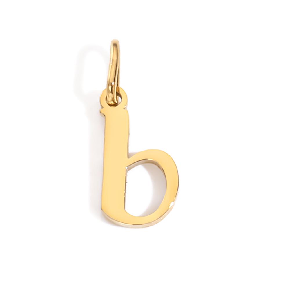 Chi Hang Jewelry Stainless Steel Lowercase Alphabet Pendant - 26 Letters