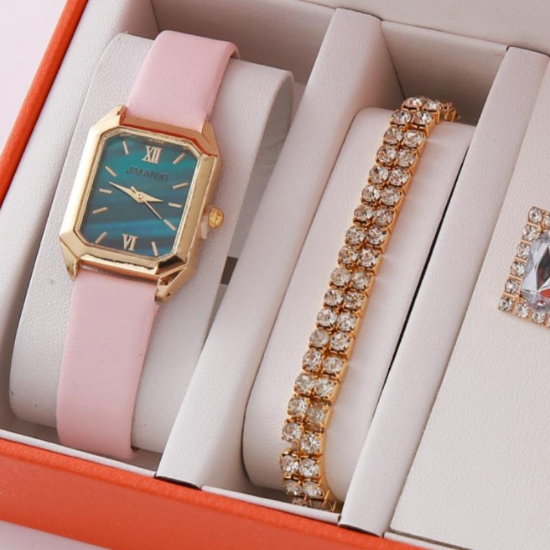 

New Small Dial Silver Small Steel Belt Five-Piece Set Women S Jewelry Five-Piece Set bulk price