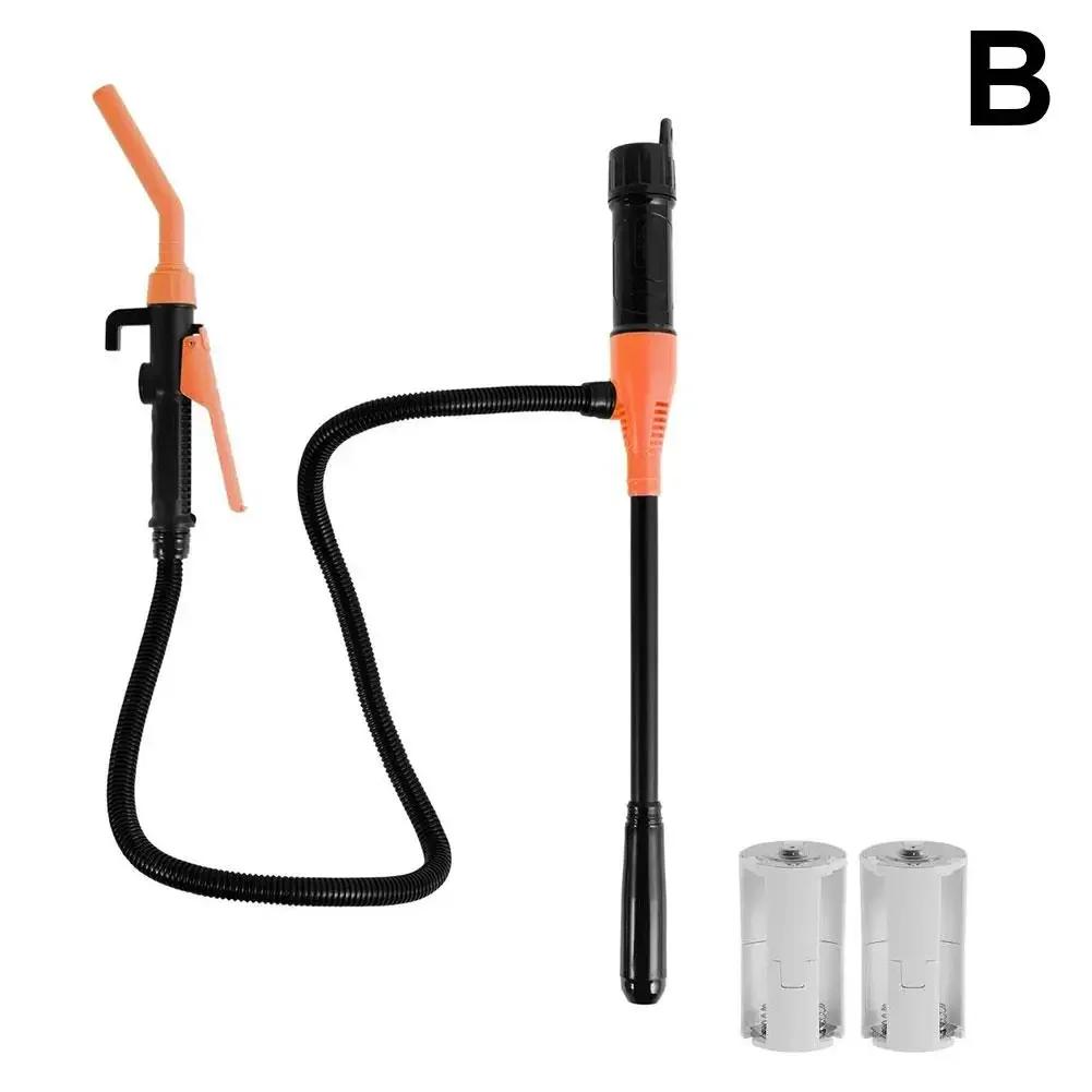 

Battery Powered Transfer Pump motorcycle Car Gas Oil Pump With Flow Control Nozzle Liquid Gasoline Tuning Fuel Gasoline Pump оранжевый