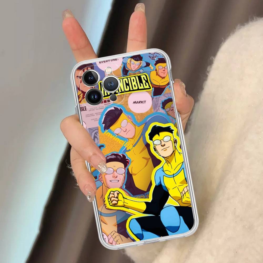 Superhero Invincible Anime For IPhone 17 16 15 14 13 12 Mini 11 Pro Max Transparent Case