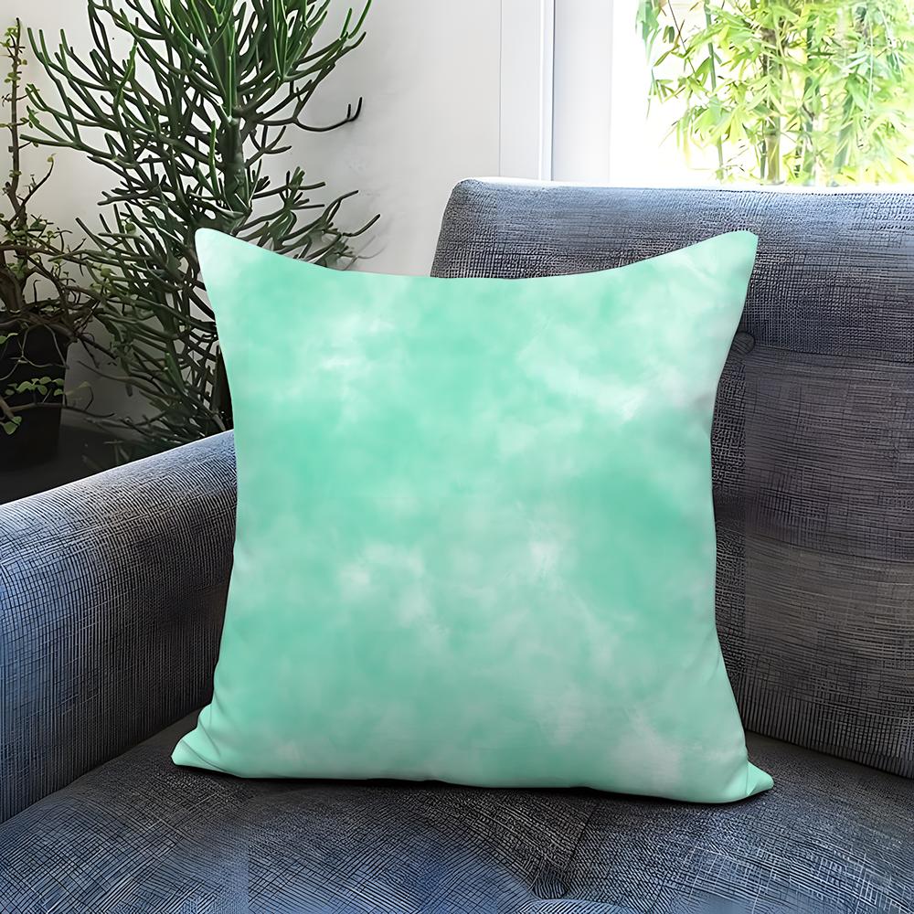 Mint Green Fresh Background Cushion Cover Comfortable Reversible Pillow Cover Ideal for Car Sofa Bedroom Beyond