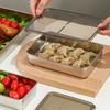 Edelstahl Kühlschrank Fleisch Aufbewahrungsbox Lebensmittel Aufbewahrungsbehälter mit Deckel Kühlschrank Organizer Behälter Küchenaufbewahrung