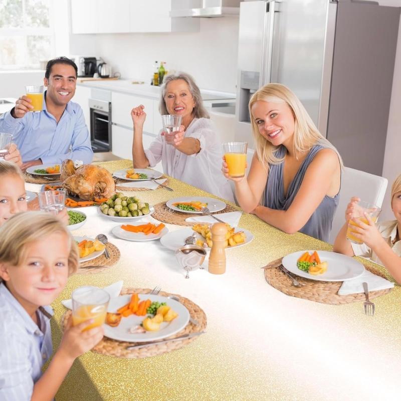 Table Cloth Large 137x274cm Disposable Tablecloth Fade Resistant For Party Decorations