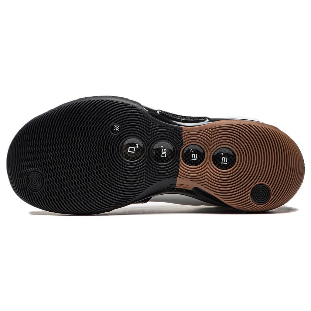 New LiNing WOW 10 Gentleman Mid Top Basketball Shoes Men's Black White ABAS075-6