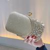 Borsa Pochette da Sera di Cristallo Matrimonio Borsa da Sposa Ballo di Fine Anno Scintillante Borse Pochette da Cena Strass Glitter Borsa a Mano Oro