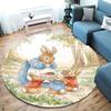 The Tale of Peter Rabbit Round Area Rug,Carpet Rug for Living Room Bedroom Sofa Playroom Decor,Non-slip Floor Mat