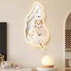 Luxury Living Room Wall Clock Modern Design Cartoon Bear Restaurant Children Room LED Mute Clock Corridor Mural Lamp Room Decor