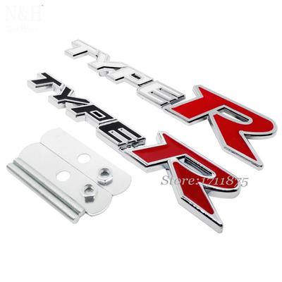 Emblemă Metalică Auto Tip R TYPER Logo Insignă Autocolante Grilă Capotă Față
