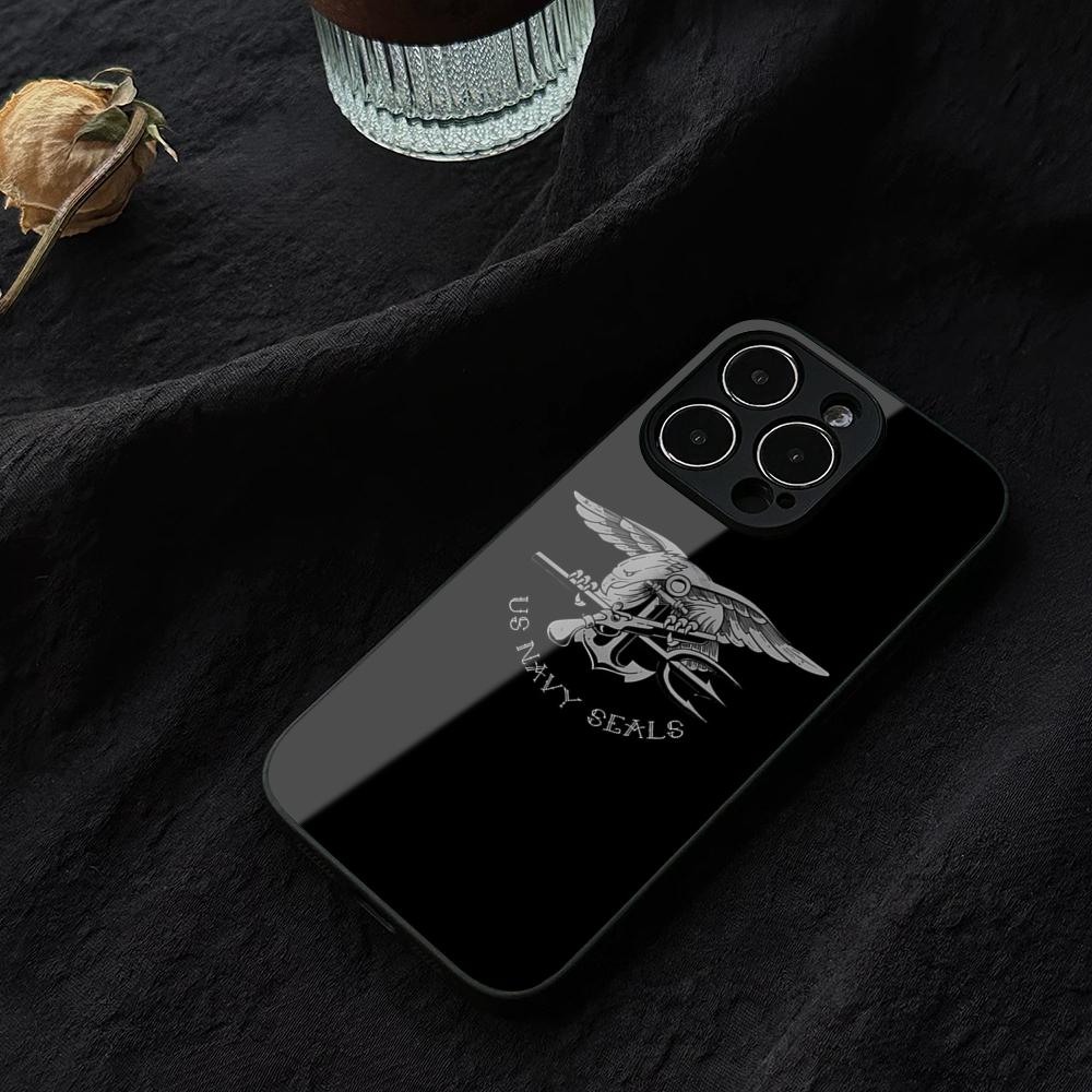 

Navy SEALs Special Forces Phone Case For IPhone 15 13 14 12 16 11 Pro XS Max Plus Mini X XR SE2020 Tempered Glass Coque iPhone 13 Mini