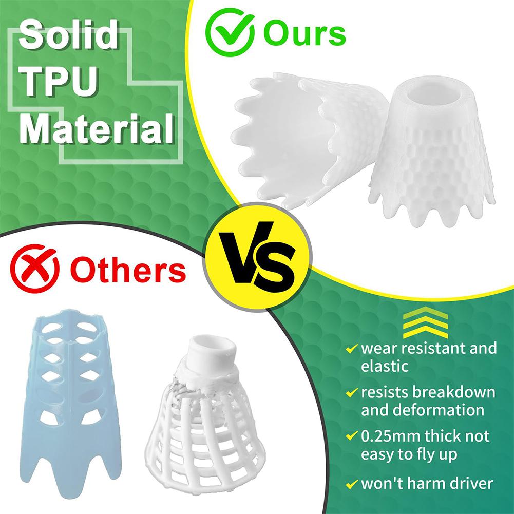 16PCS Golf Simulator Tees Height From 1/4 Inch To 2 Inch TPU Golf Ball Holder for Outdoor Indoor Winter Turf and Driving Range