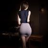 Sexy Lingerie Pure Desire Style Secretary High Neck Slim Fit Hip Hugging Skirt Flight Attendant Uniform Passionate Nightclub Set