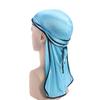 Breathable Unisex Satin Bandana Hat Silky Durag Do Doo Du Rag Long Tail Headwrap