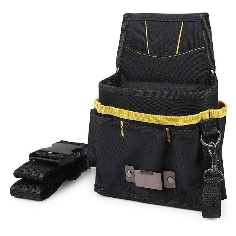 A25F-Electrician Belt Storage Pouch With Multiple Pockets Oxford Cloth Tool Bag Waist Design