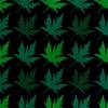 Royal Velvet Fabric Polyester For Sewing - Motif Green Maple Leaf