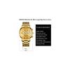 Men's Big Face Gold Chronograph Watch Analog Business Casual Stainless Steel Band