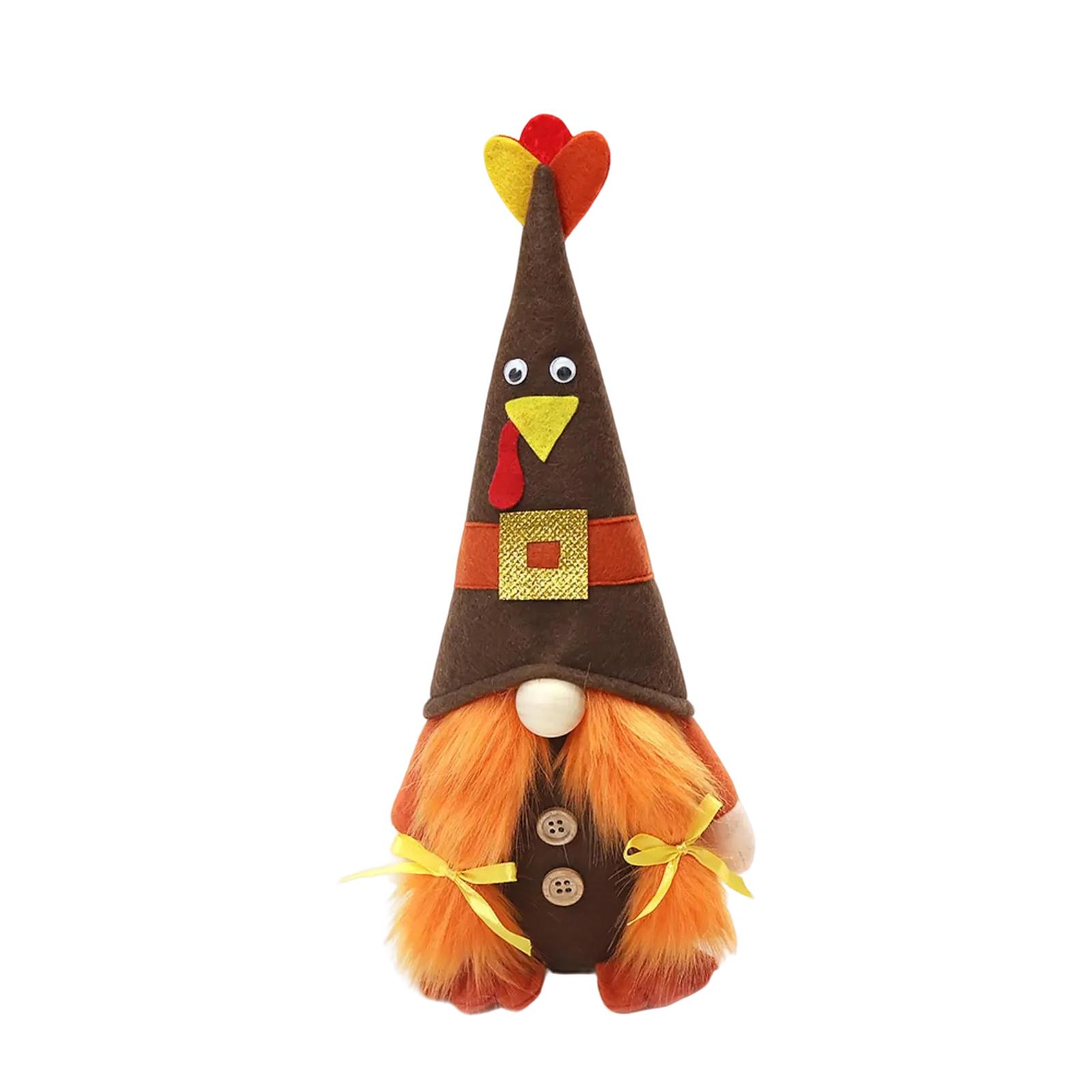

Thanksgiving Turkey Figurine, Faceless Doll, Home Decor, Scene Decoration One Size