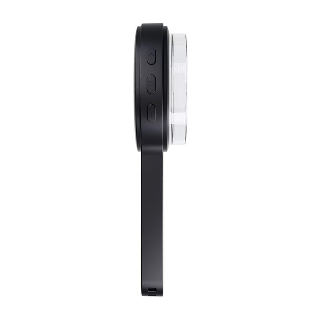 2 Inch Smart Handheld Magnifier with High Definition Screen 5 200X Zoom 16 LED Lights Magnifying Glass Black