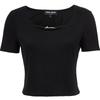 2025 Spring Slim Fit T-shirt with Metal & Cut-out Detail