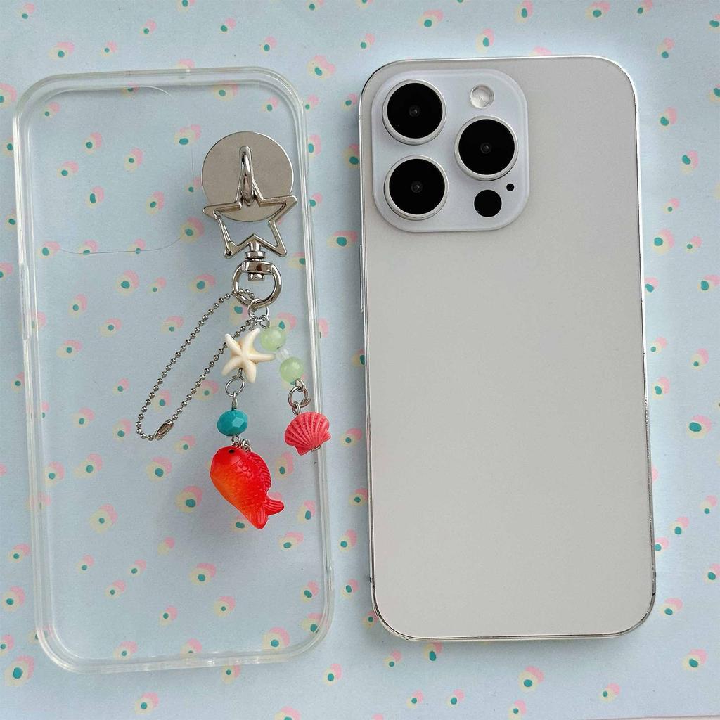 Goldfish Charm Phone Chain Accessory Youthful Style Goldfish Phone Hanging Adornment Dainty Phone Chain Keyring Charm
