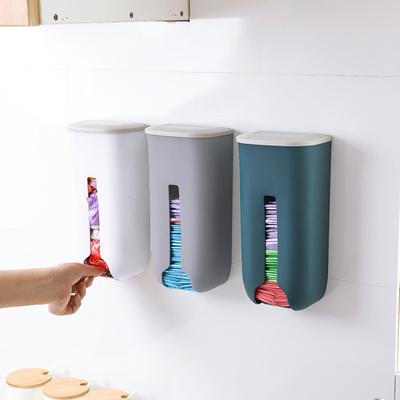 Kitchen Grocery Plastic Bag Holder Dispenser Wall Mount Garbage Bag Holder Refillable Trash Bag Saver Kitchen Organizer