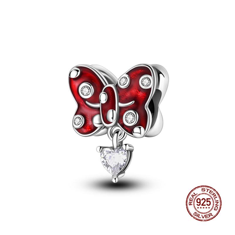 Charms Copper Blue Butterfly & Puppy Charms Beads Fits 3Mm Original Bracelet Necklace Womens Diy Fine Jewelry Gifts