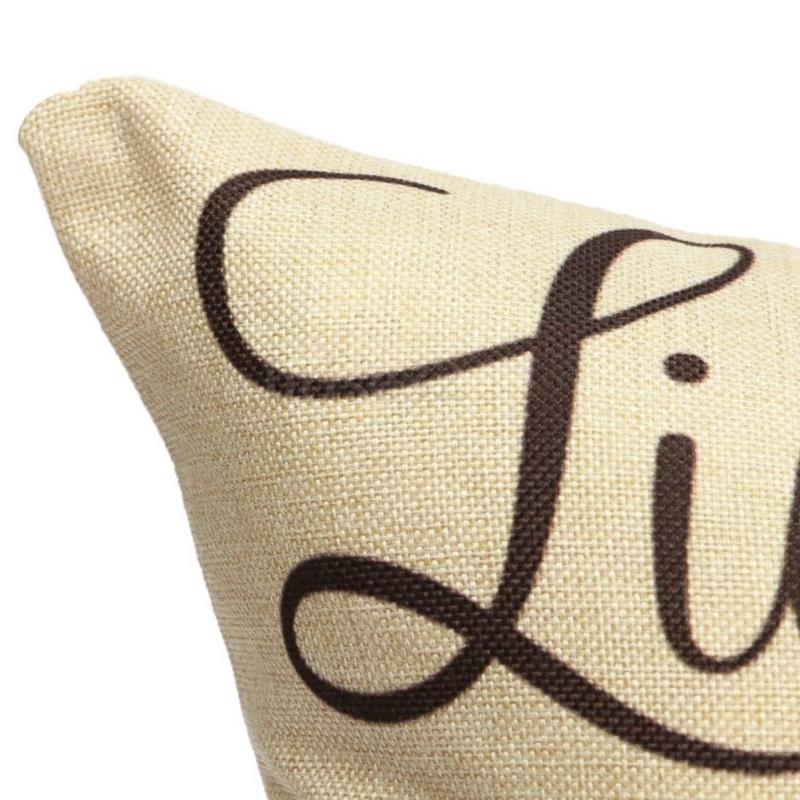 Nieuwe Live Laugh Love Quotes Kussenhoes Woondecoratie Katoenen Linnen Kussensloop