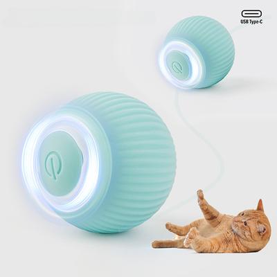 Juguetes Para Gatos Smart Cat Rolling Ball Toys Rechargeable Cat Toys Ball Motion Ball Self-moving Kitten Toys for Indoor Interactive Playing