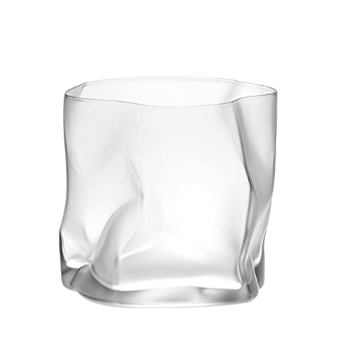 

Rocks Glass Kimura Glass x Designer Makoto Komatsu Collaboration Crumple Old Frost