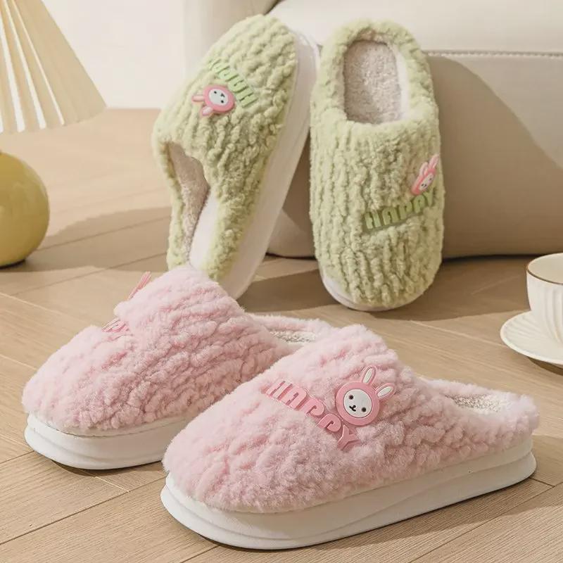 2023 Baumwollpantoffeln: Unisex Winter-Indoor-Wärme mit dicken Sohlen und Wolle für Zuhause