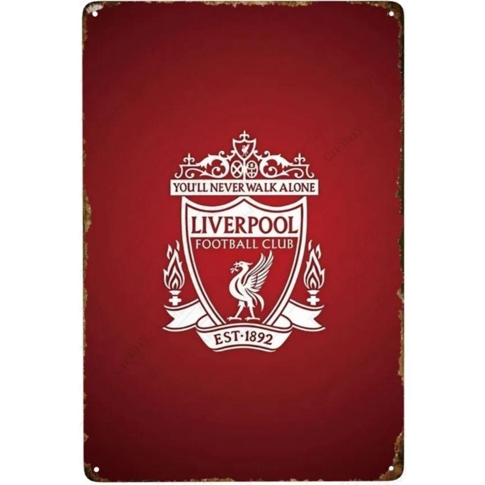 Ливерпуль-Винтажная жестяная табличка с логотипом кафе-бара-ночного клуба 20*30см