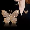 Brož motýlek s kamínky Ozdoby na oblečení Brož na oblek Módní odznak motýlek