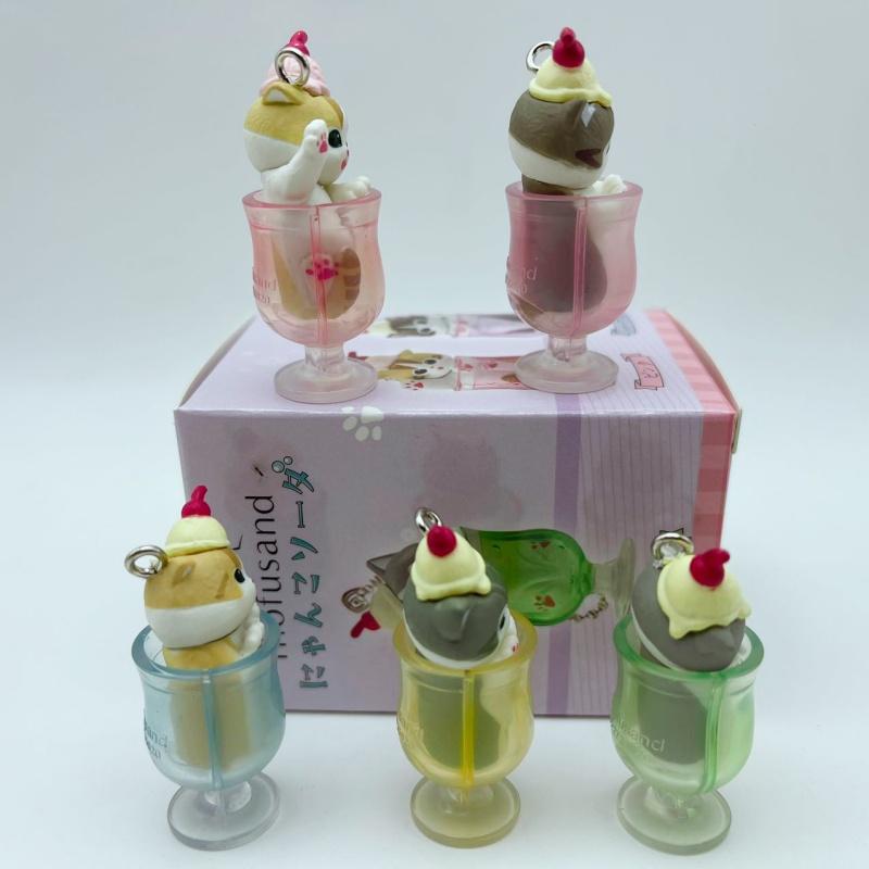 New Mofusand Cat Pudding Cold Drink Pendant Mini Figures Blind Box Anime Figures Ornaments Dolls Birthda Xmas Gifts Toy