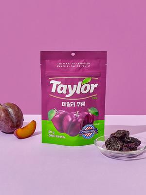 Taylor Farms Getrocknete Pflaumen 50g, Gesunder Ballaststoff-Snack
