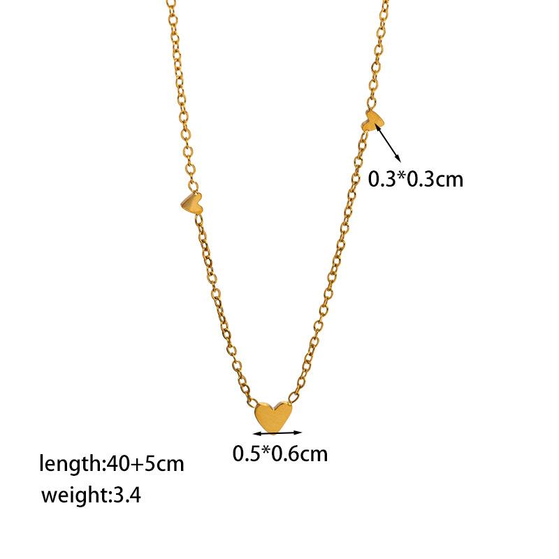 New Fashion Ethnic Clavicle Chain Pendant Necklace Women s Double Love Heart Copper
