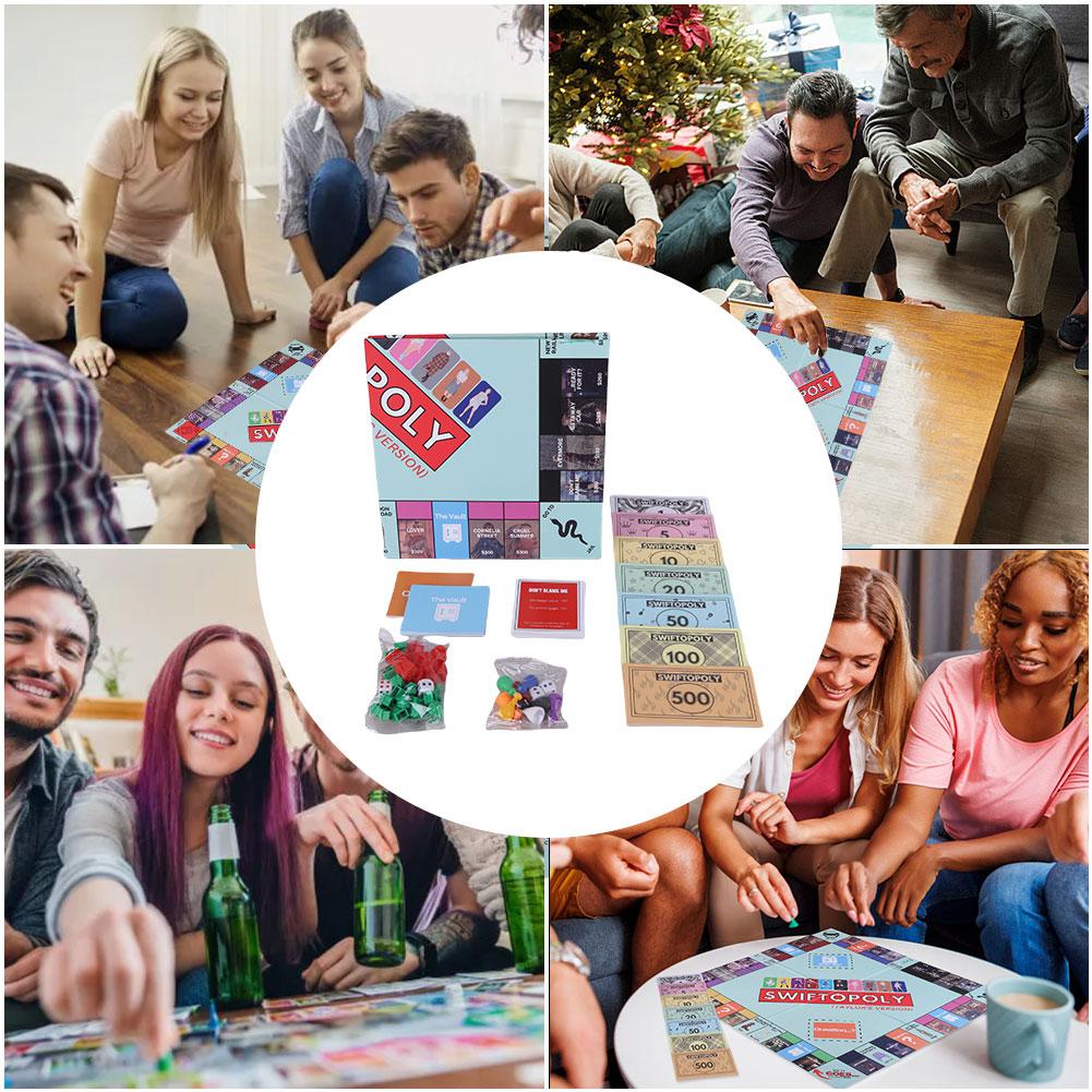 Board Game Fun Party Game Fans Interactive Board Game Family Games for Swifties Kids Teens Adults Monopoly Board Game Kids Games