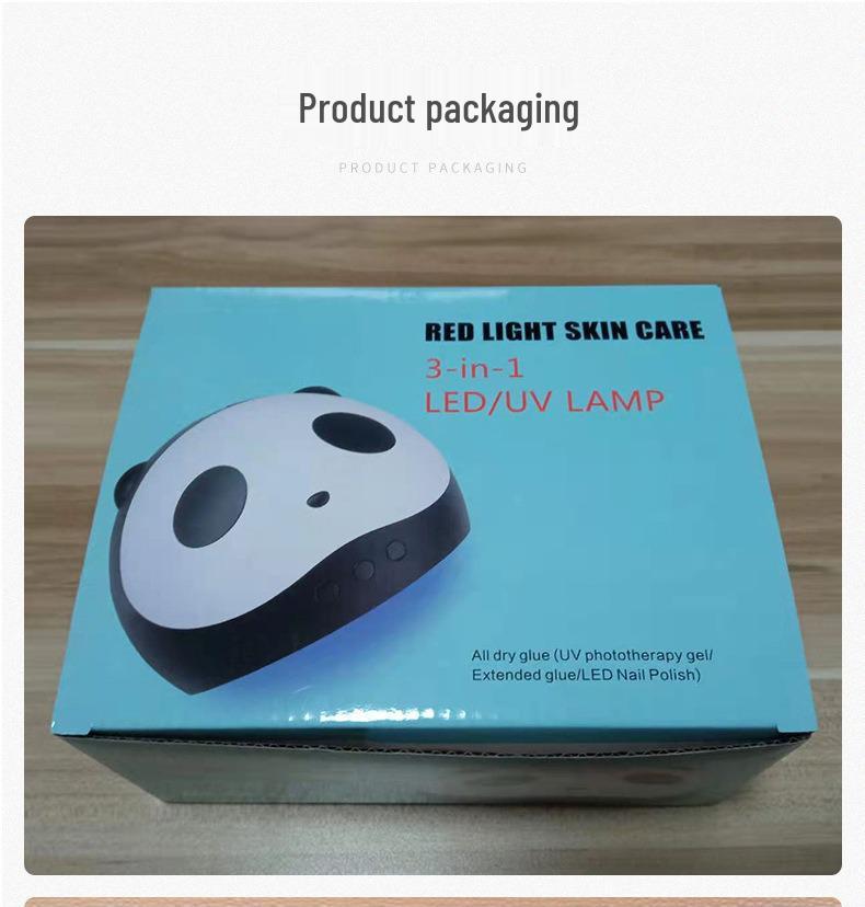 Panda Nail Lamp 36W UV/LED Dual Light Gel Curing Lamp for Salon and Home Use