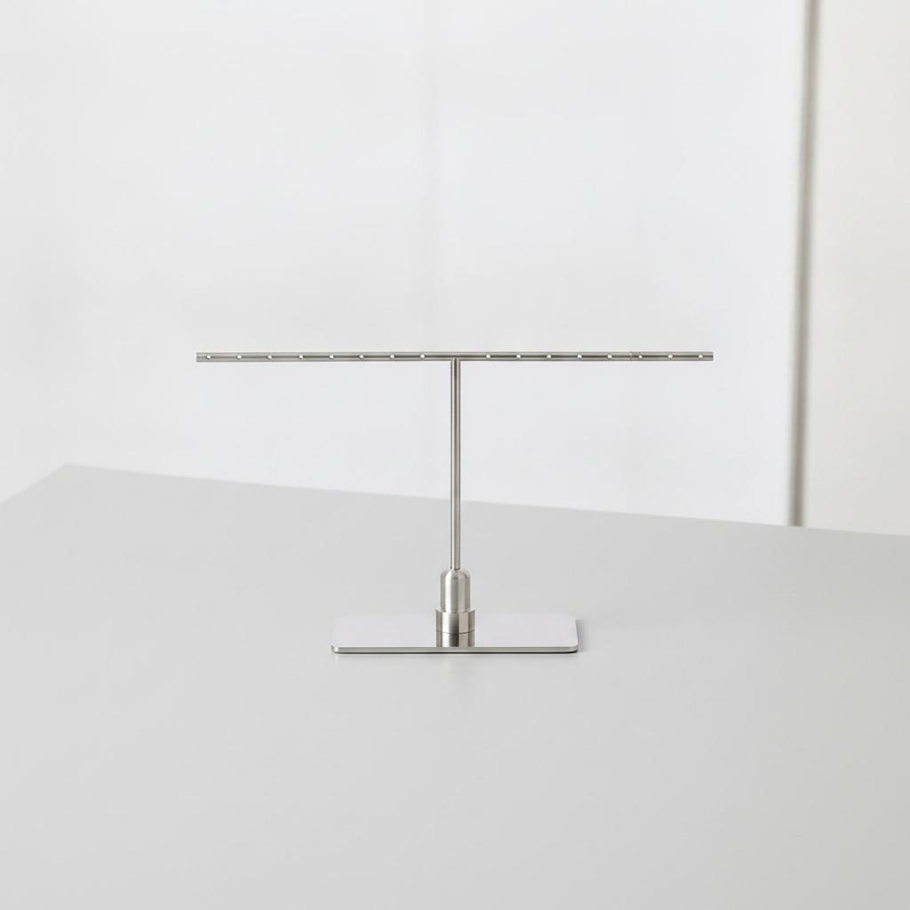 Jewelry Display Stand with Perforated Bar Sleek Crossbar Earring Elegant