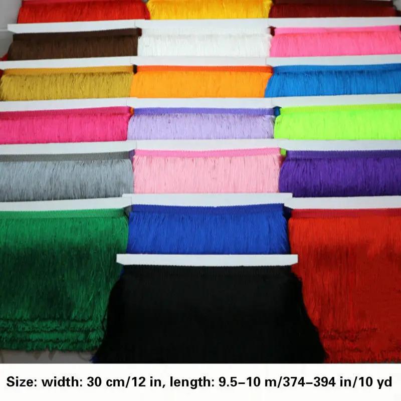 1M/10M Lace Trim Tassel Fringe Diy Latin Dress Stage Clothes Accessories Decorative Long Tassels for Curtains Lace Sewing Crafts
