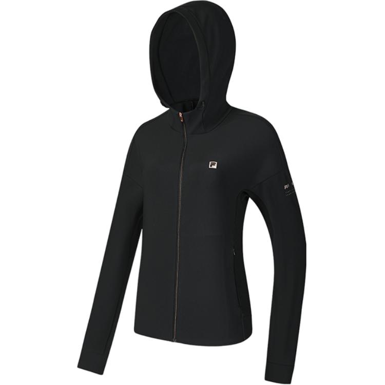 New FILA Fitness Jackets Coats Women's Pitch Black A11W441506F-BK
